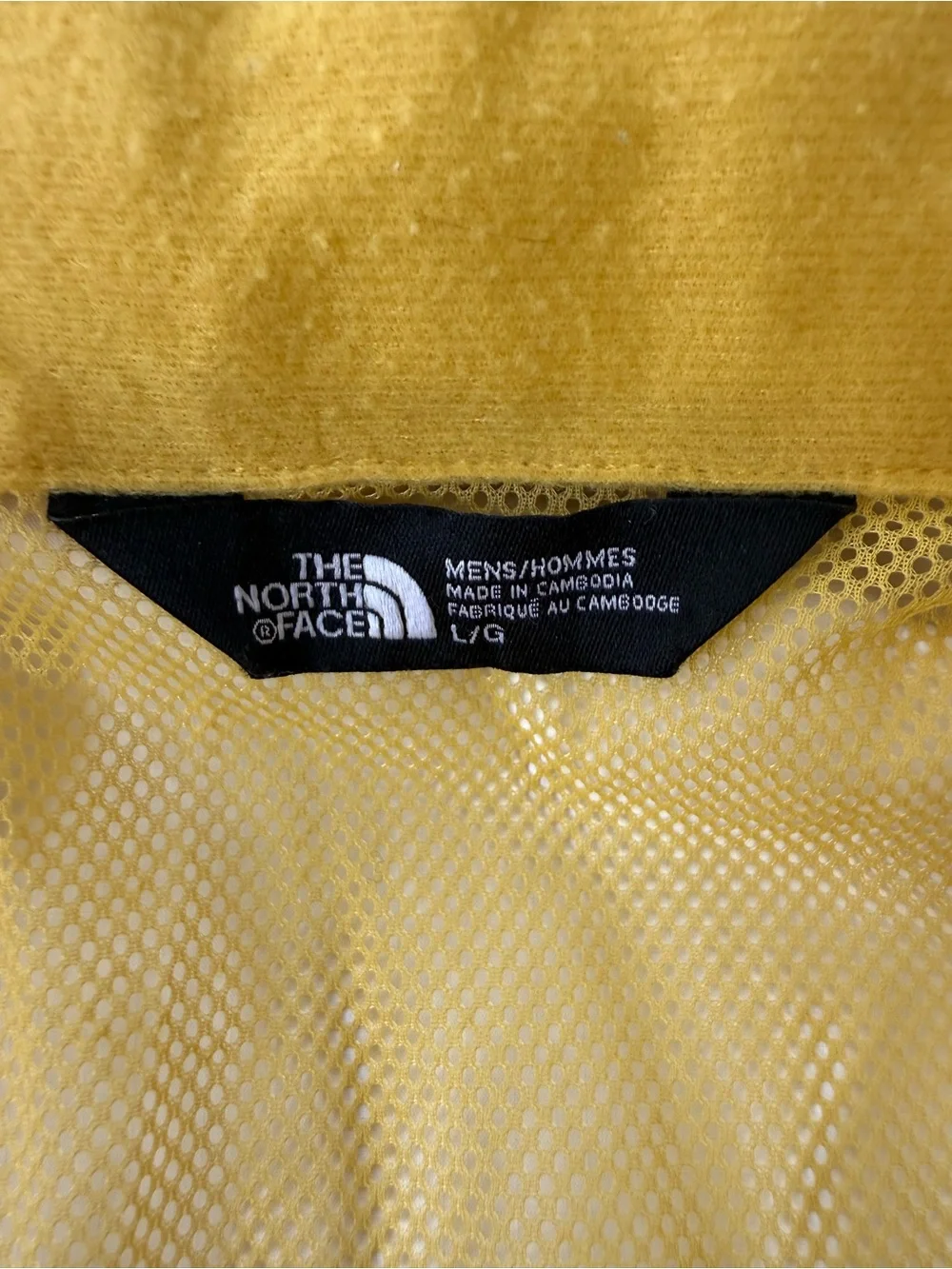 The North Face Men's Mustard Yellow Windbreaker Jacket